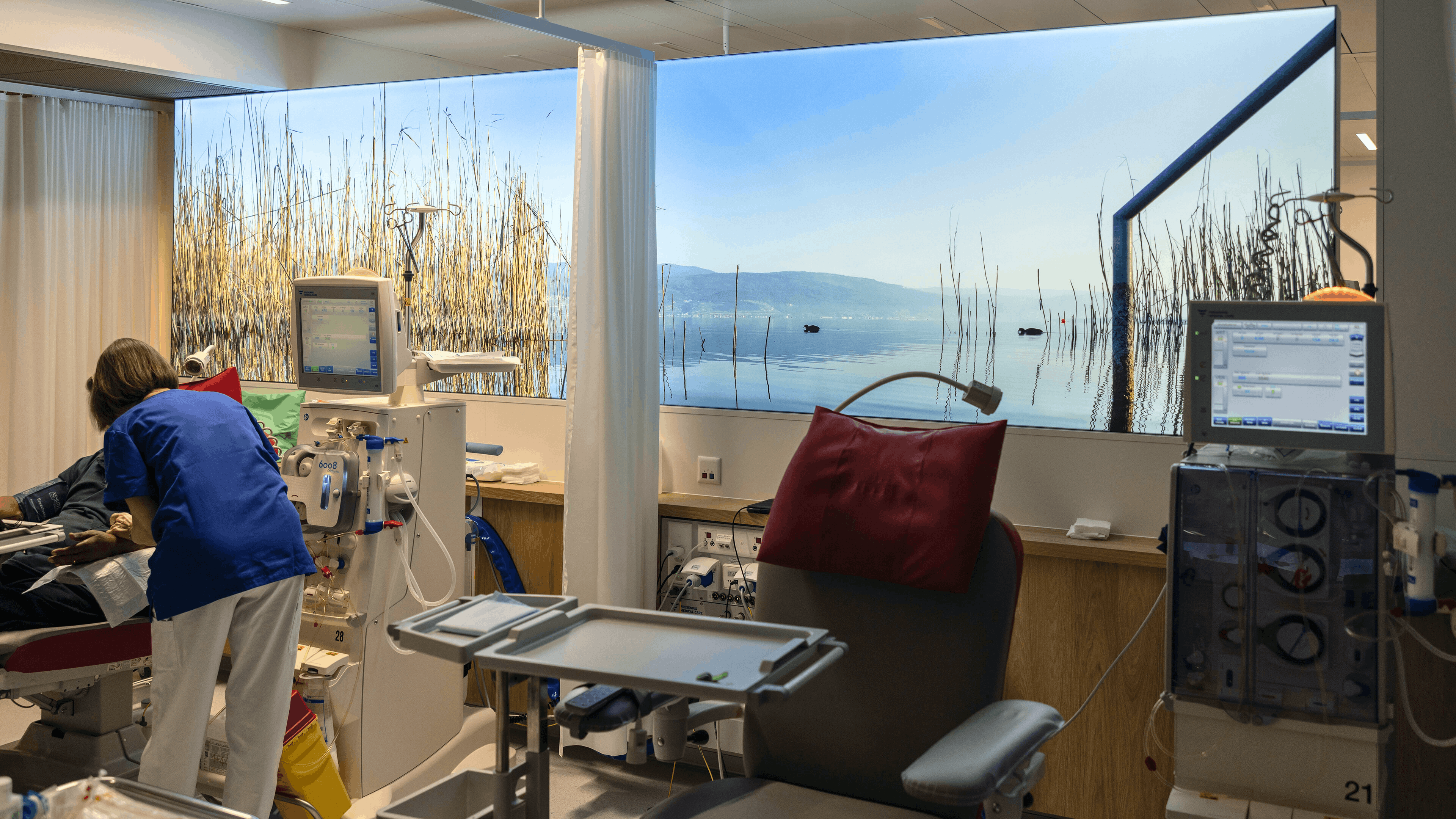 Onkologie Therapieraum Wandbild